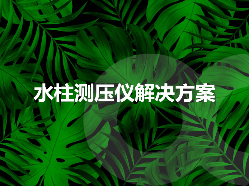 水柱測(cè)壓儀解決方案